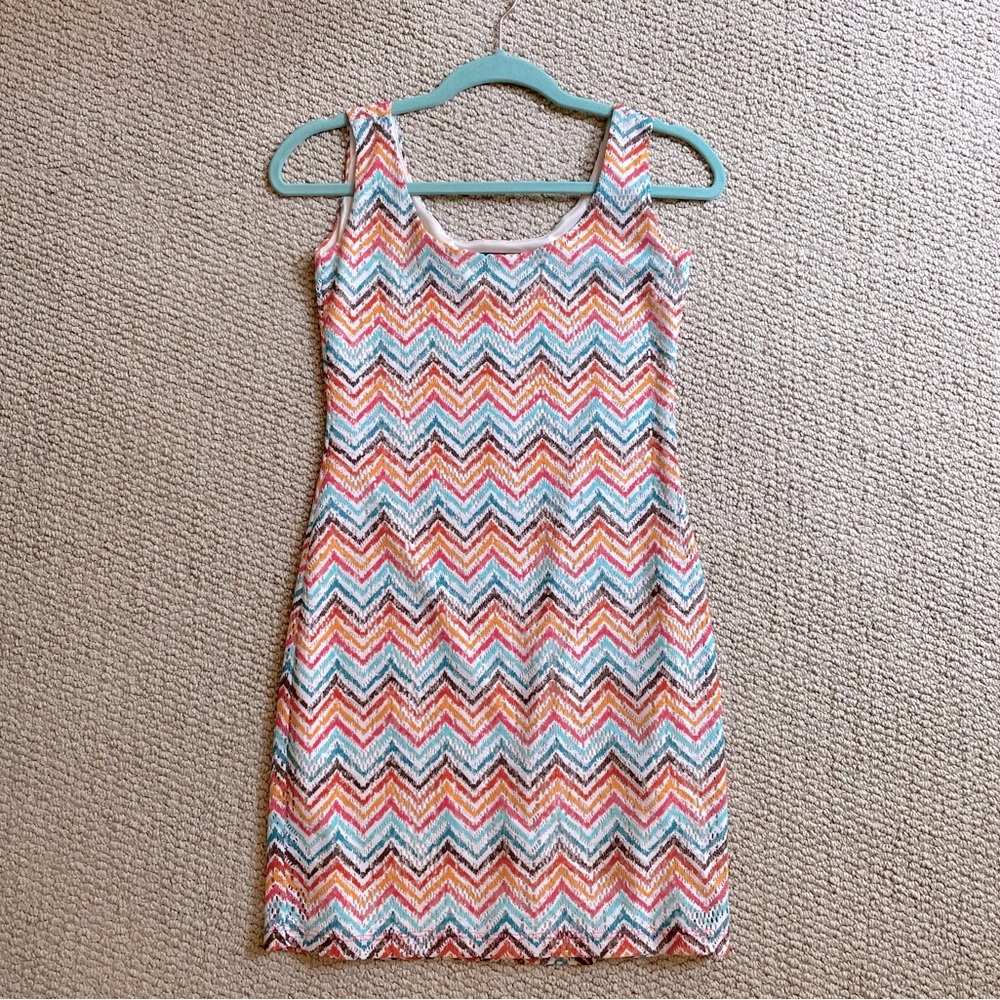 Soprano Chevron Knit Dress